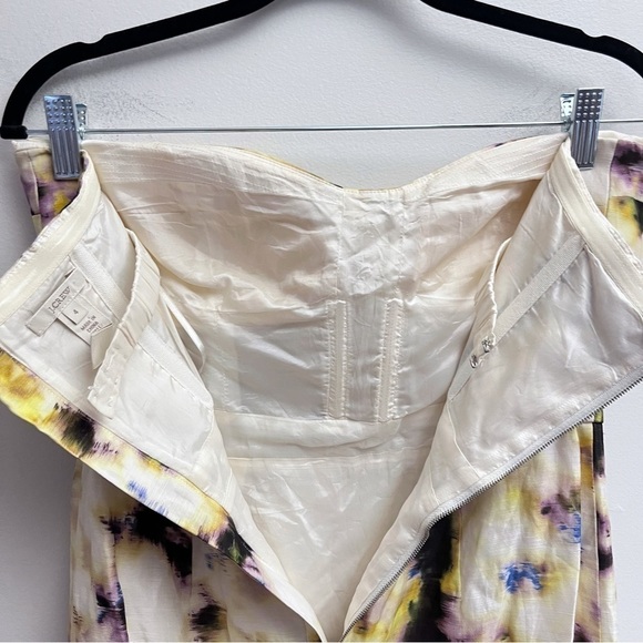 J Crew Size 4 Fleurette Sweetheart Bust Tie Dye Silk & Linen Blend Mini Dress - Picture 7 of 11